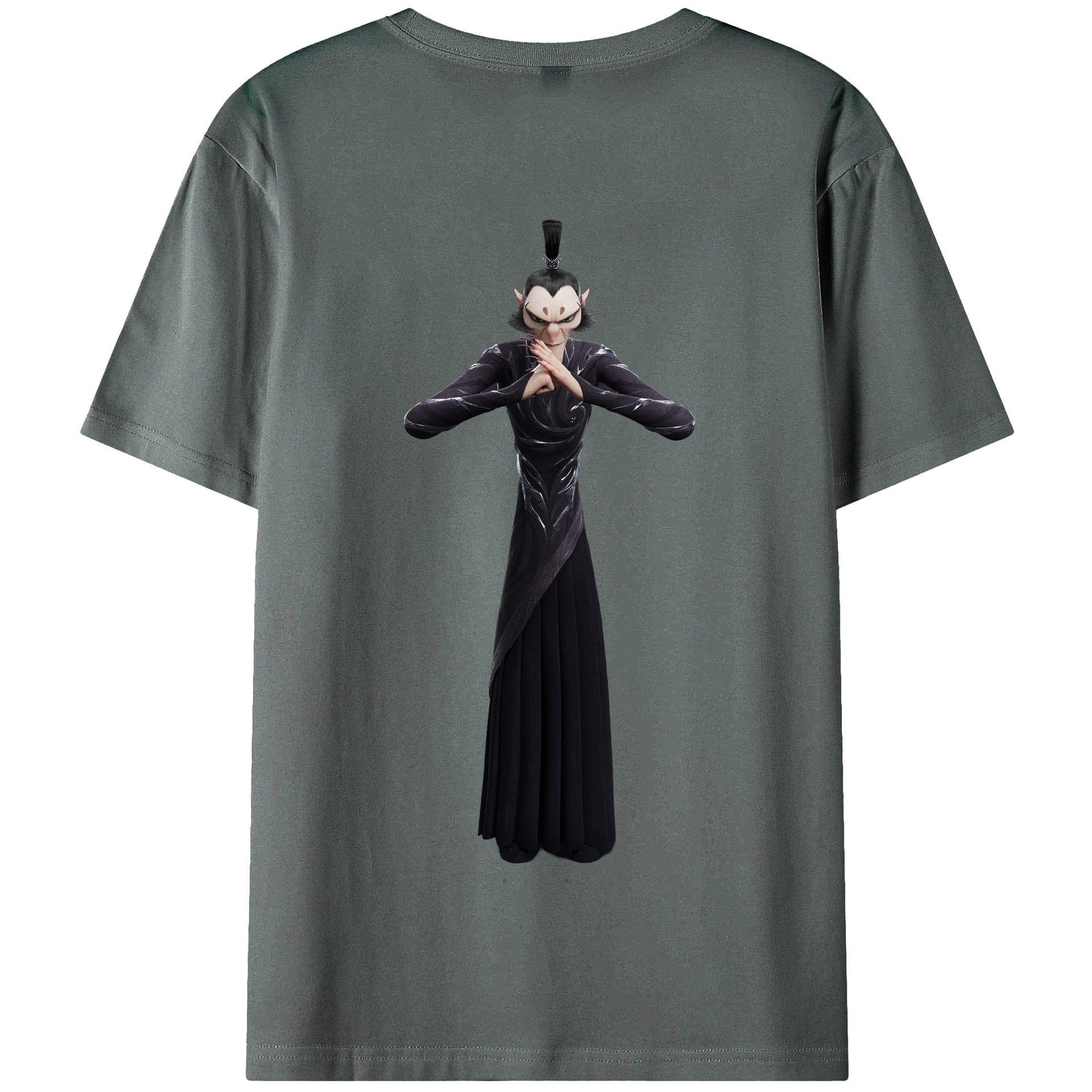 （画像用） Ne Zha 2 ナタ 魔童の大暴れ 綿100％半袖Tシャツ（背面プリント）